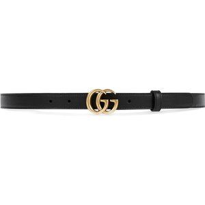 Gucci Slim/Thin Leather belt with Double G buckle